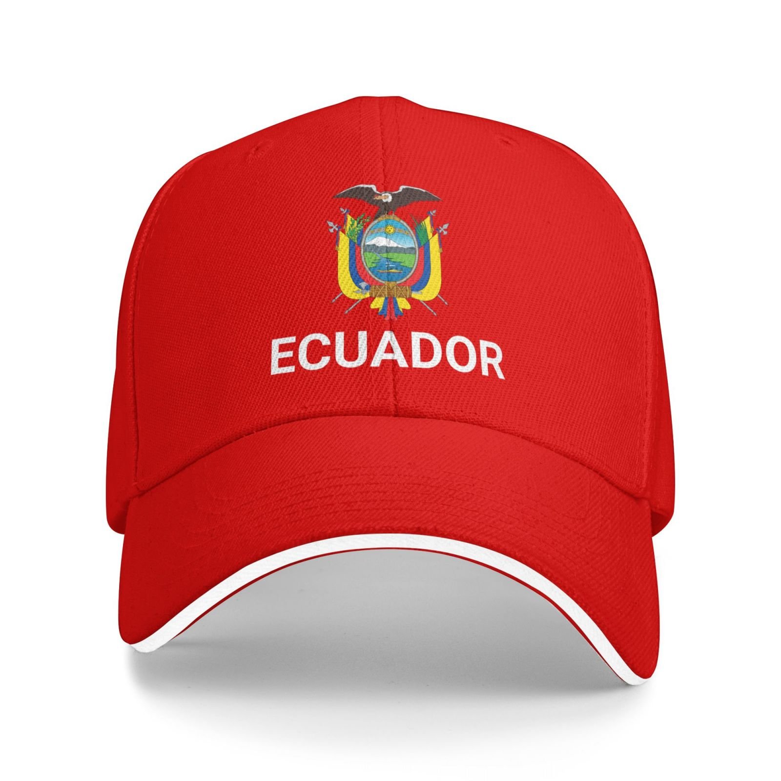 support ecuador hat ecuadorian caps for men women i stand with ecuador emblem coat of arms baseball cap