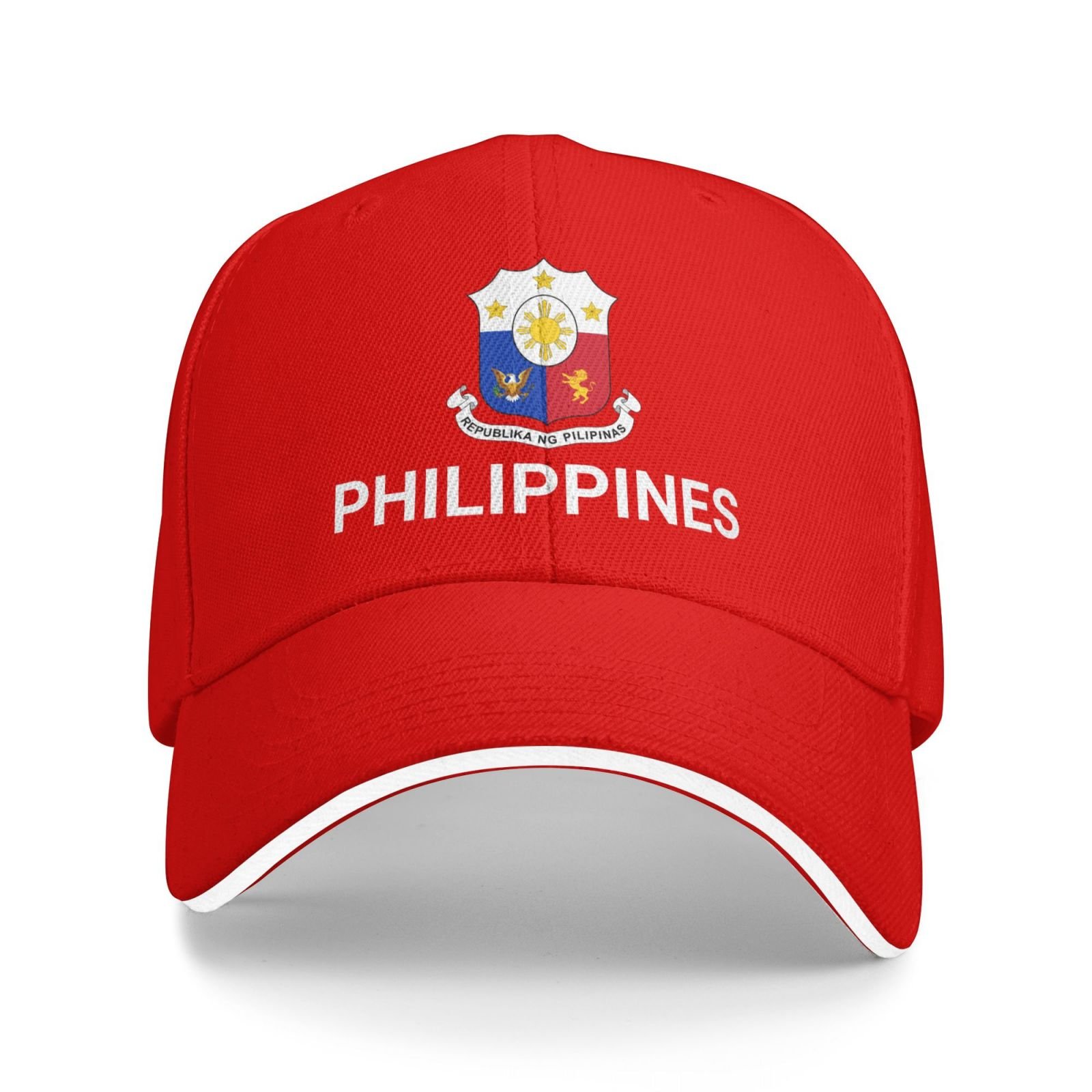 support philippines hat filipino caps for men women i stand with philippines emblem coat of arms baseball cap