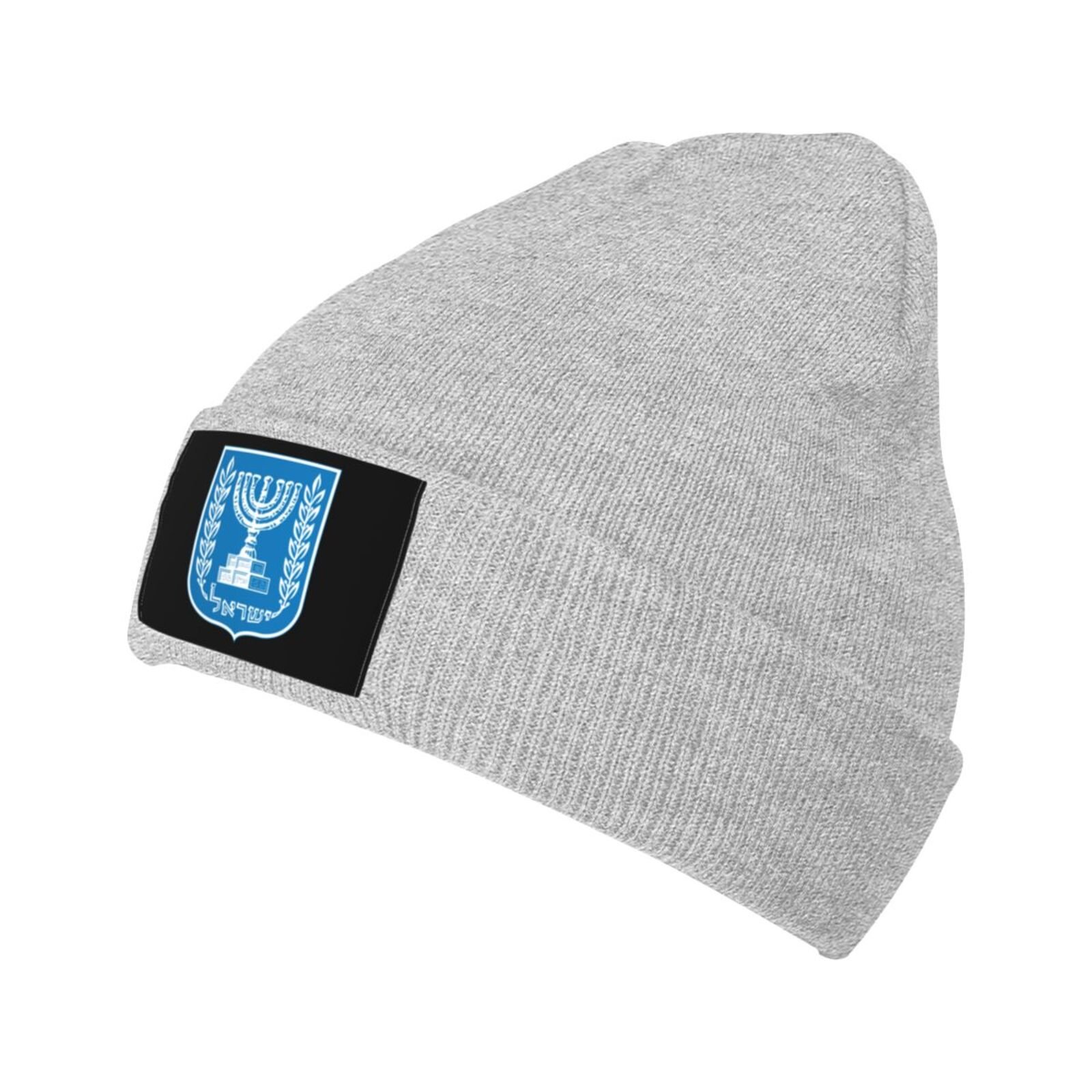 coat of arms of israel knit beanie hat israel emblem knitted cap for israelis winter outdoor men women