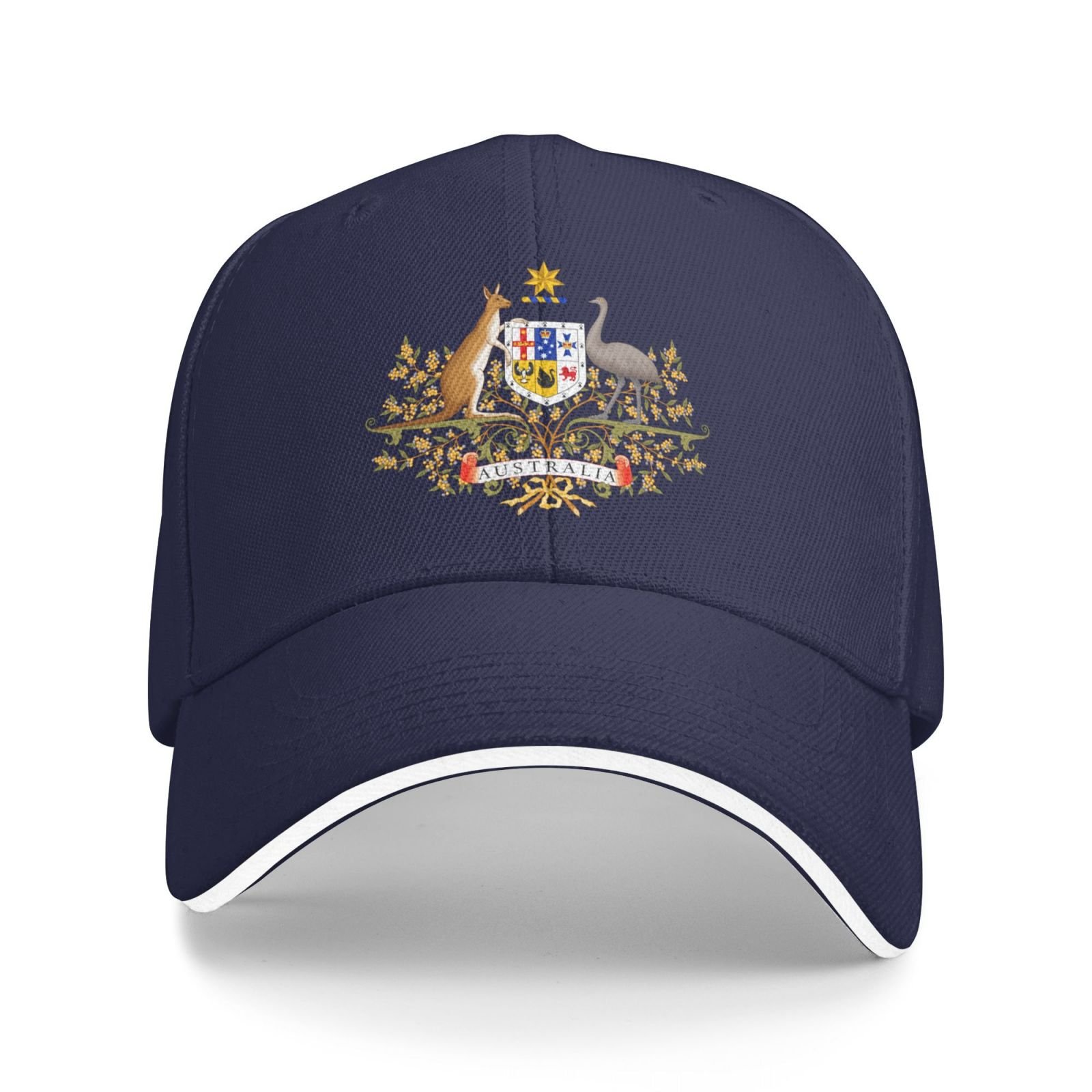 australia national emblem hat support australia coat of arms baseball cap australian hat for women men adjustable hat