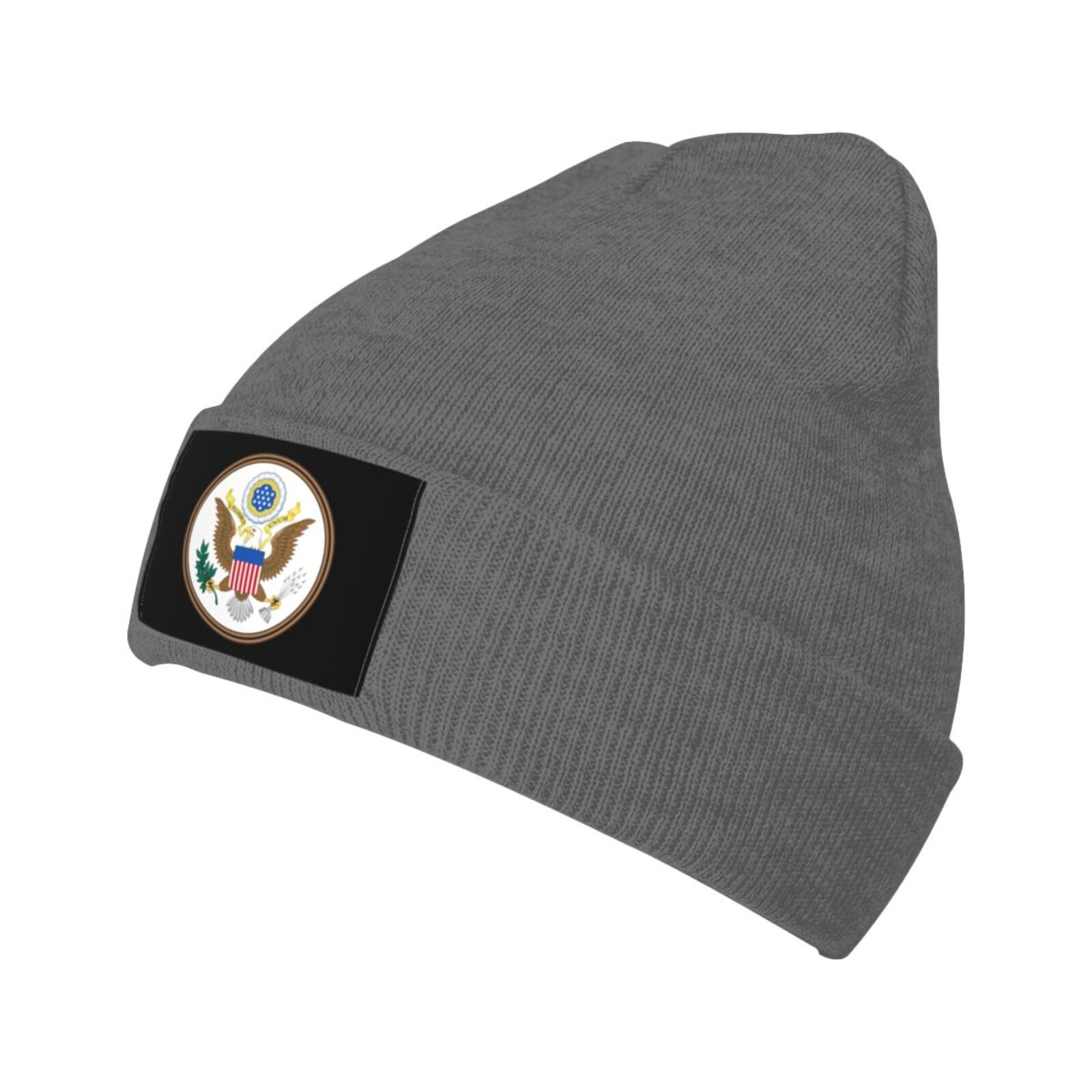 coat of arms of united states knit beanie hat united states emblem knitted cap for american winter outdoor men women