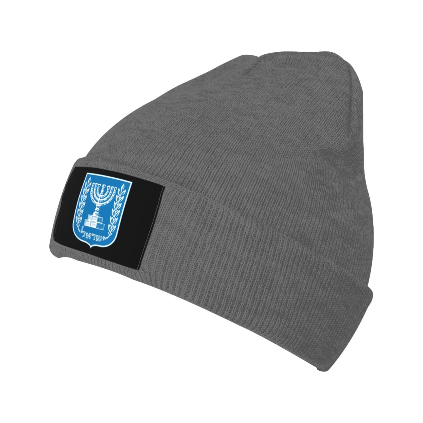 coat of arms of israel knit beanie hat israel emblem knitted cap for israelis winter outdoor men women