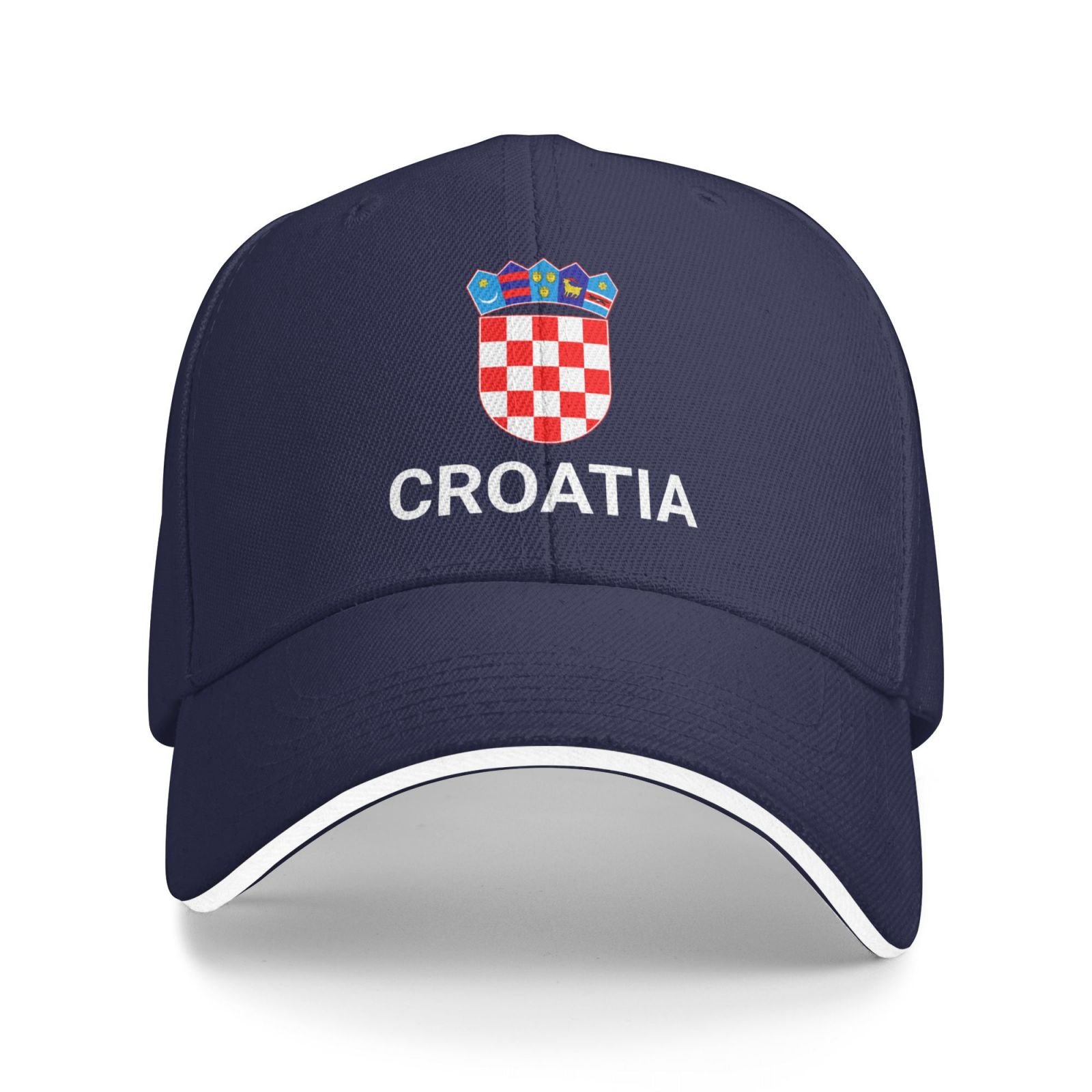 support (croatia) hat croatian caps for men women i stand with (croatia) emblem coat of arms baseball cap
