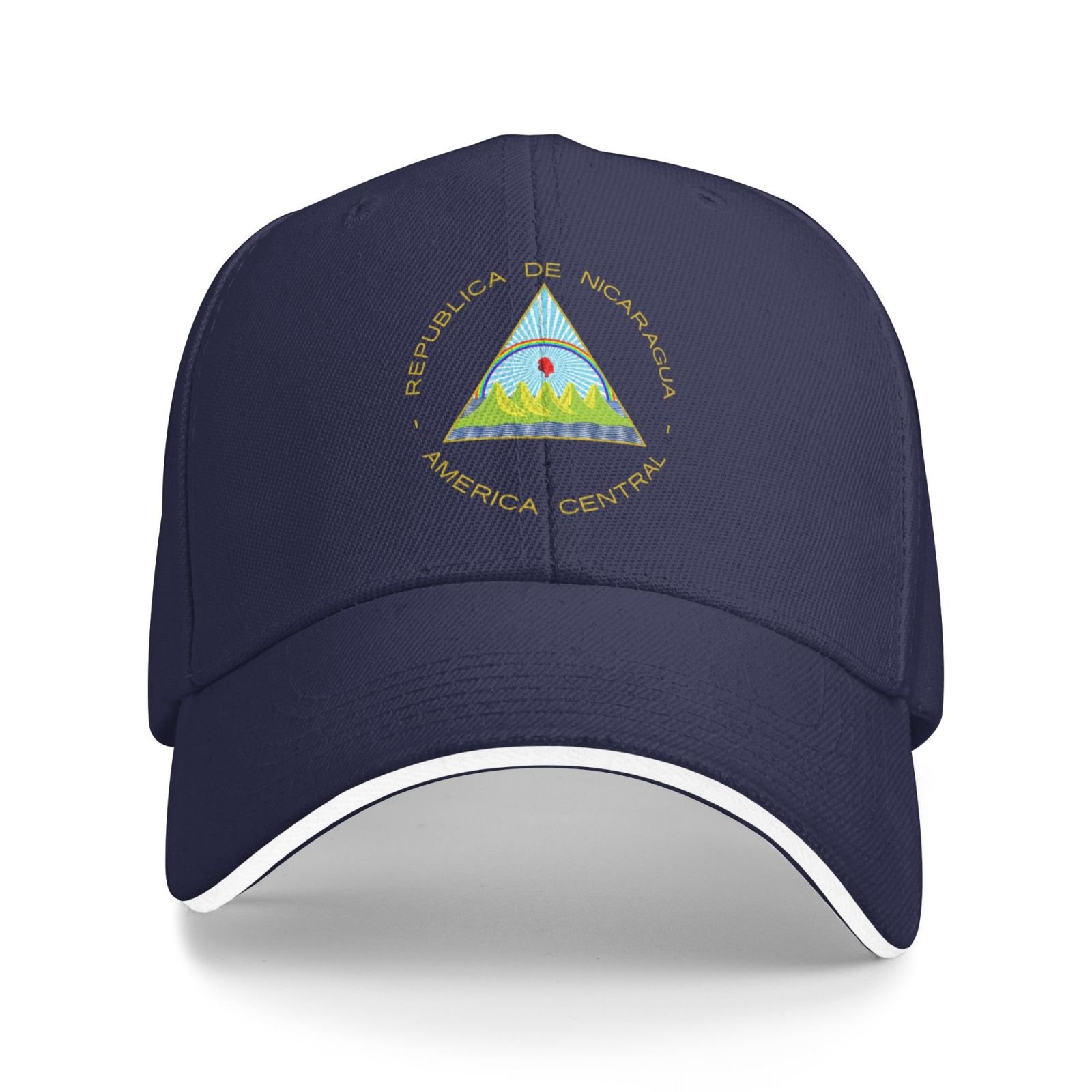 nicaragua national emblem hat support nicaragua coat of arms baseball cap nicaraguan hat for women men adjustable hat