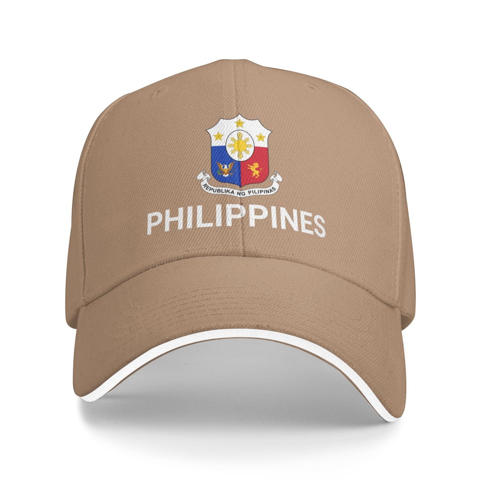 support philippines hat filipino caps for men women i stand with philippines emblem coat of arms baseball cap