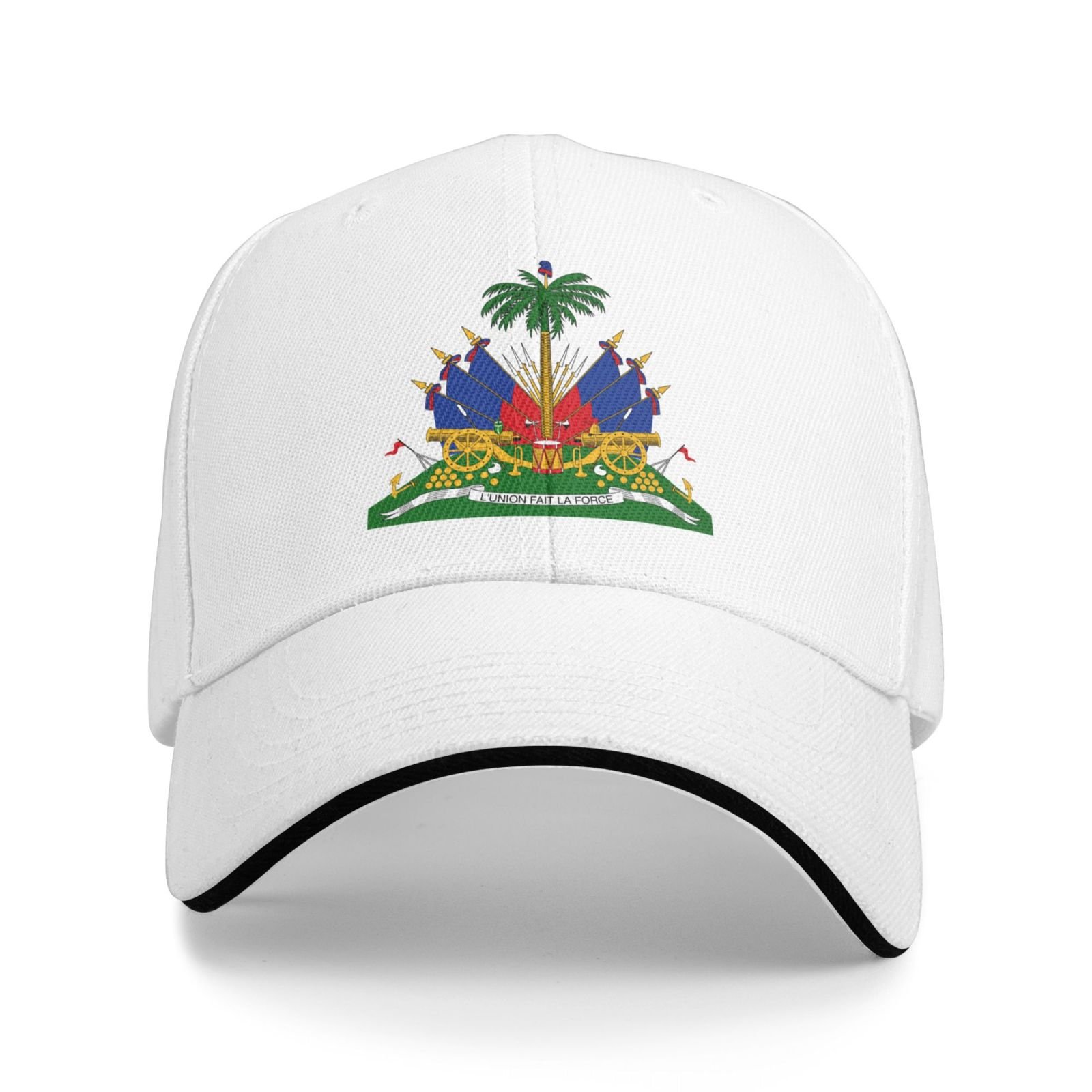 haiti national emblem hat support haiti coat of arms baseball cap haitian hat for women men adjustable hat