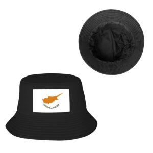 Cyprus Bucket Hats for Men Women Flag of Cyprus Outdoor Summer Fishing Hat Black