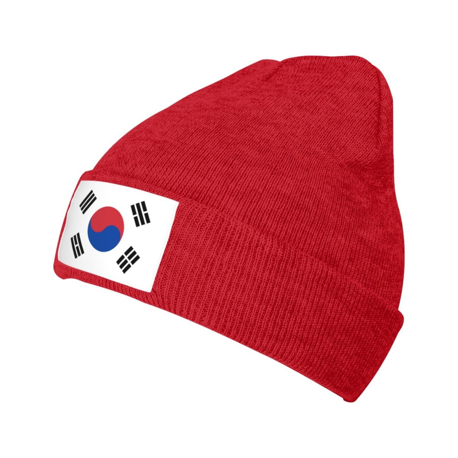 flag of korea knit beanie hat korea flags knitted cap for korean winter outdoor men women