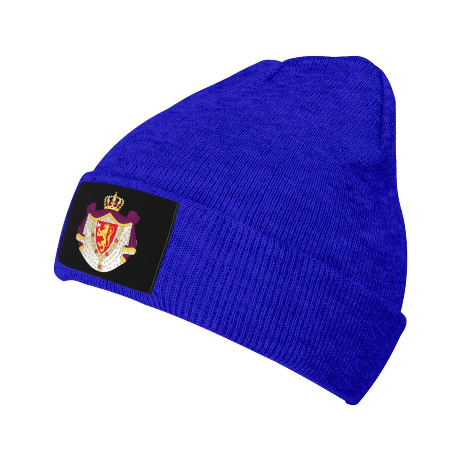 coat of arms of norway knit beanie hat norway emblem knitted cap for norwegian winter outdoor men women