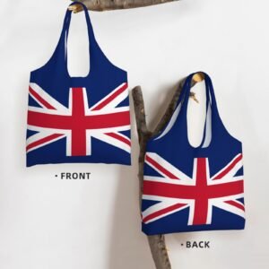 United Kingdom Canvas Tote Bags For Women Men Reusable Shopping Grocery British National Flag Bag