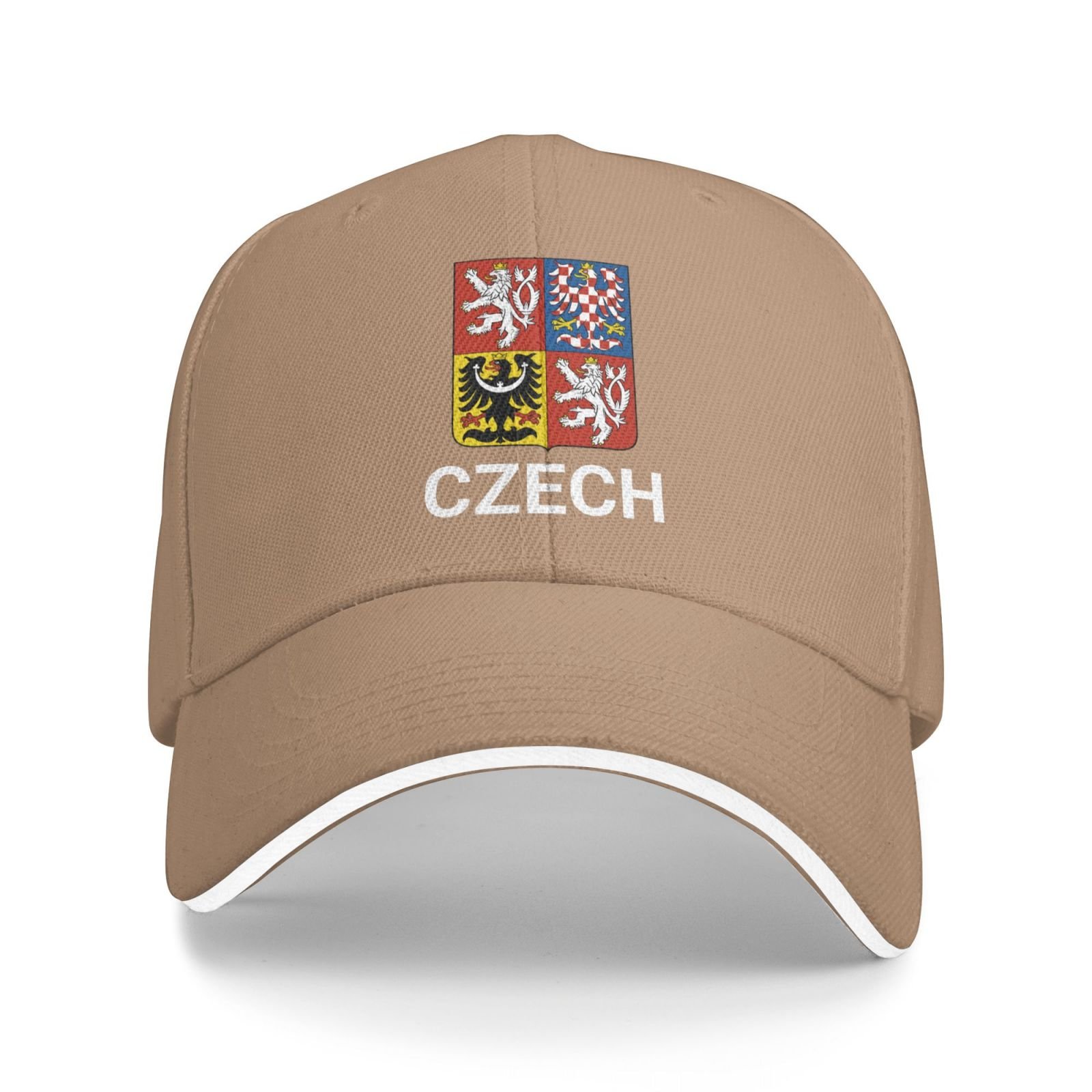 support czech hat caps for men women i stand with czech emblem coat of arms baseball cap