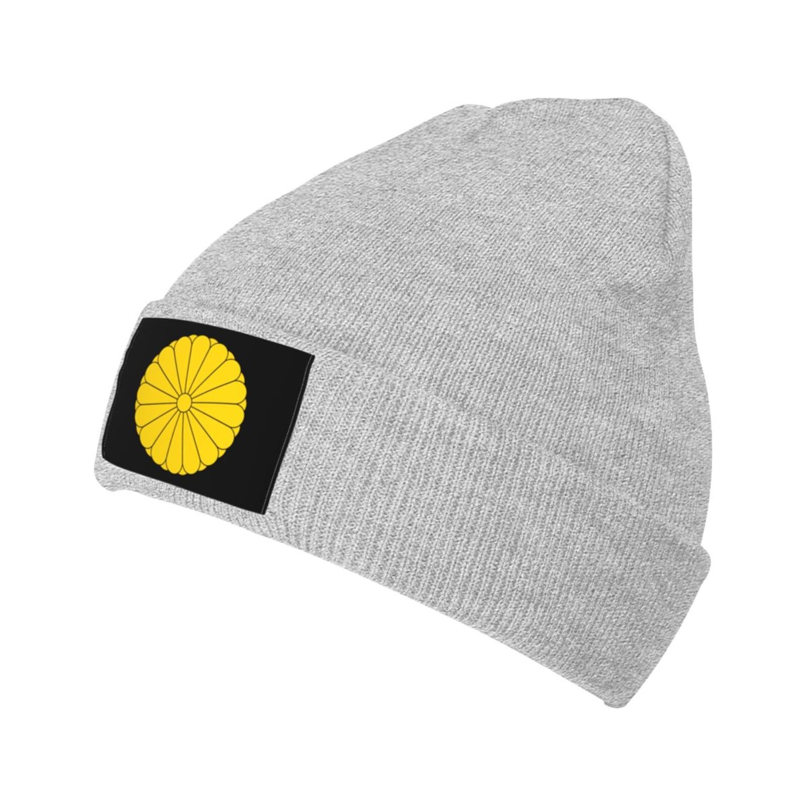 coat of arms of japan knit beanie hat japan emblem knitted cap for japanese winter outdoor men women