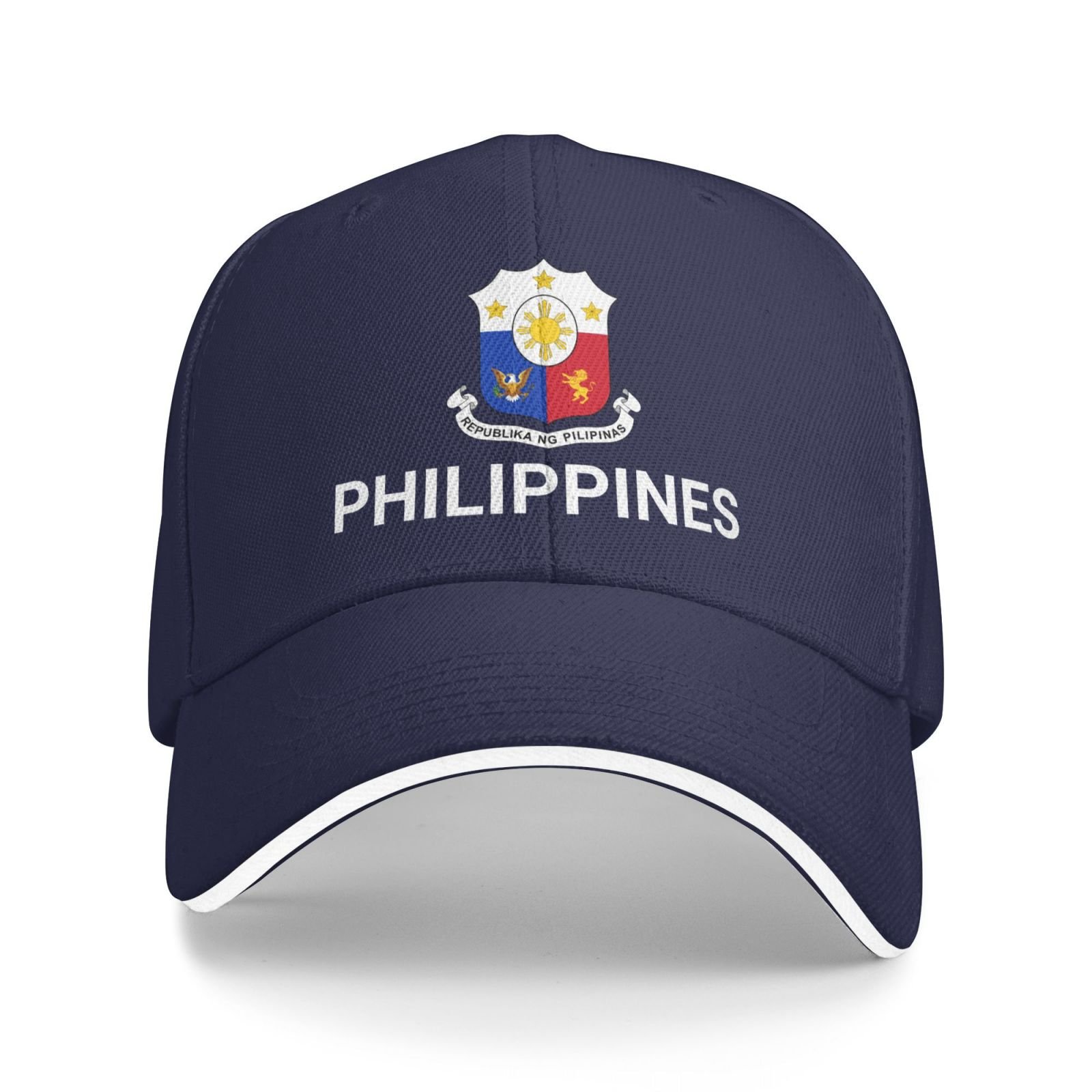 support philippines hat filipino caps for men women i stand with philippines emblem coat of arms baseball cap