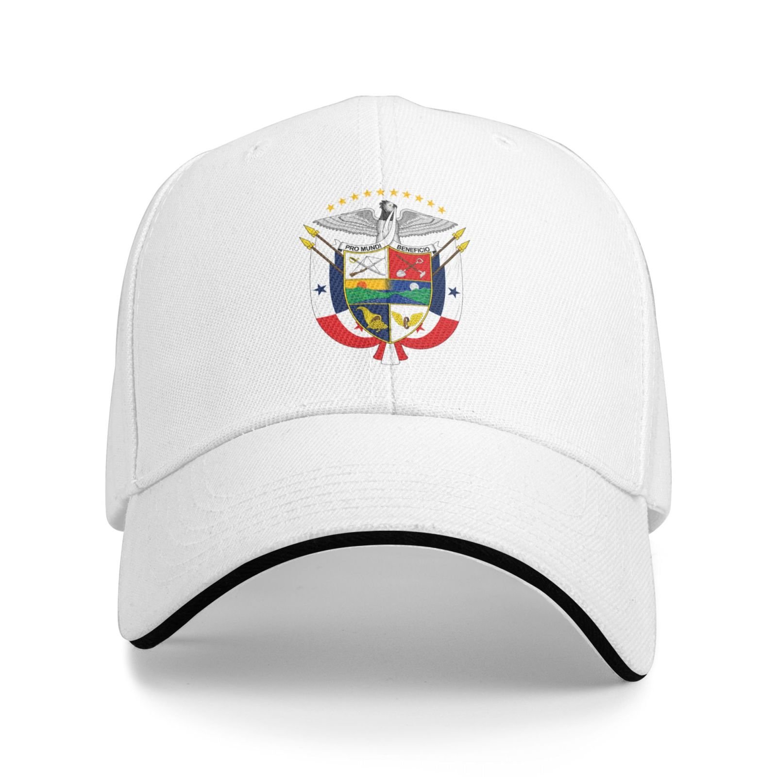 panama national emblem hat support panama coat of arms baseball cap panamanian hat for women men adjustable hat