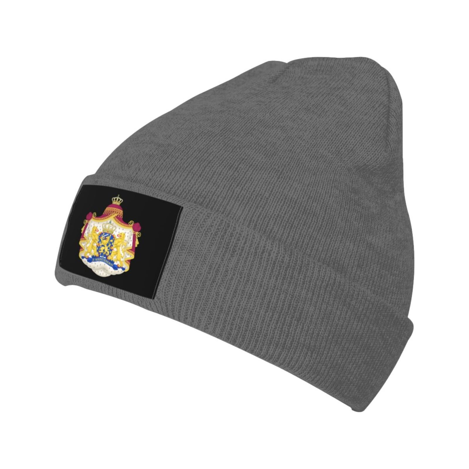 coat of arms of (netherlands) knit beanie hat (netherlands) emblem knitted cap for dutch winter outdoor men women