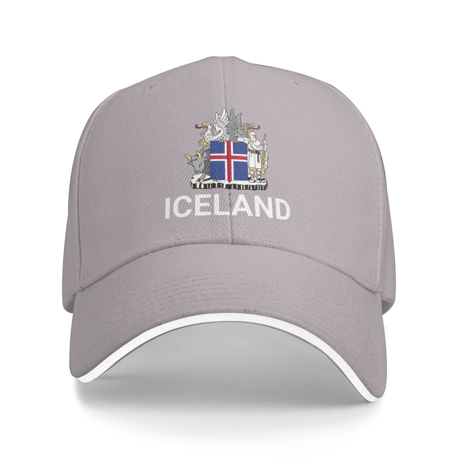 support iceland hat icelandic caps for men women i stand with iceland emblem coat of arms baseball cap
