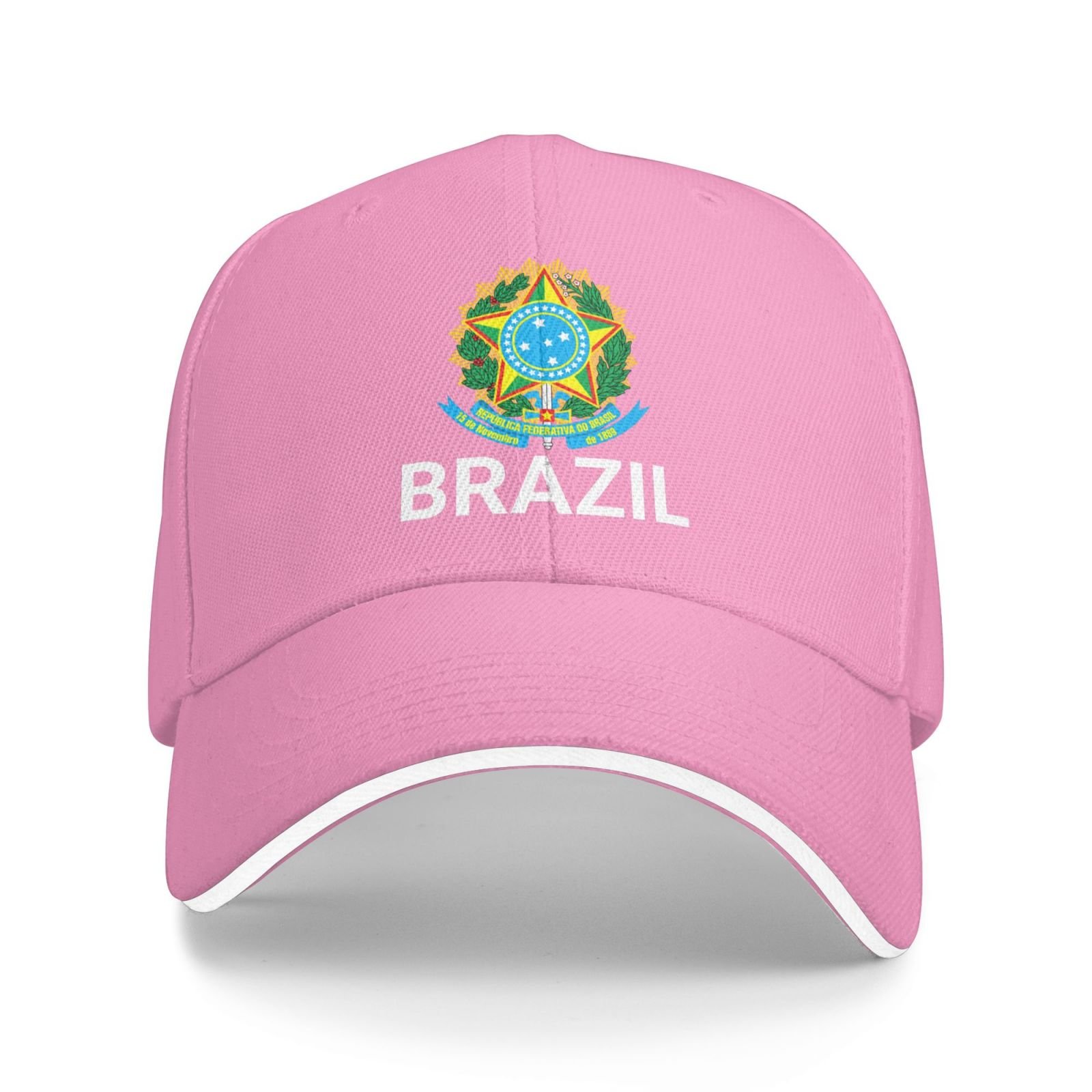 support brazil hat brazilians caps for men women i stand with brazil emblem coat of arms baseball cap
