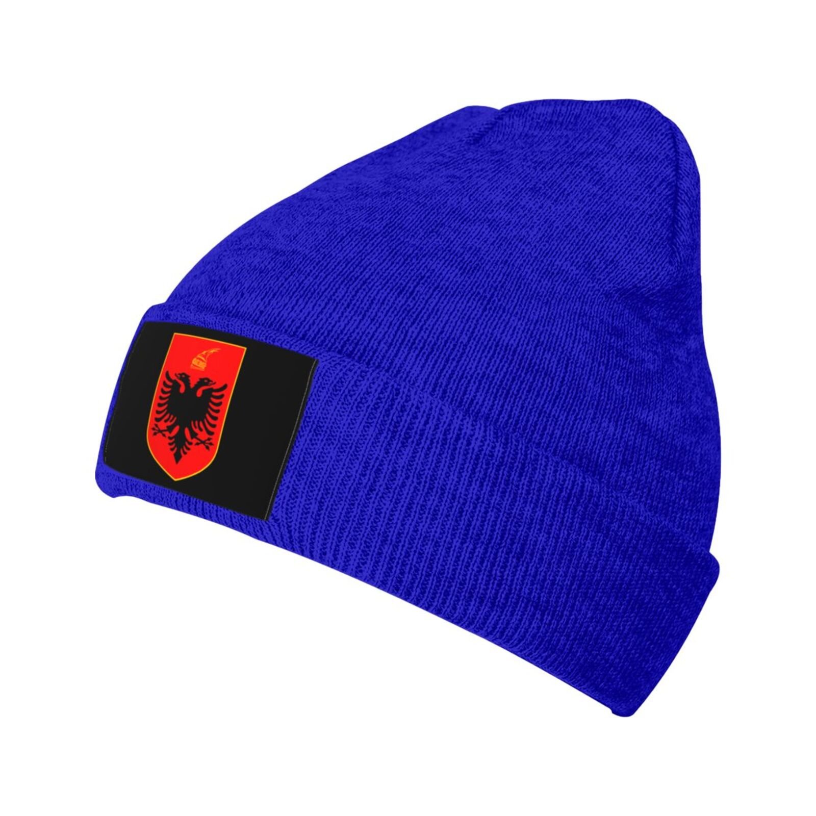 coat of arms of albania knit beanie hat albania emblem knitted cap for albanian winter outdoor men women