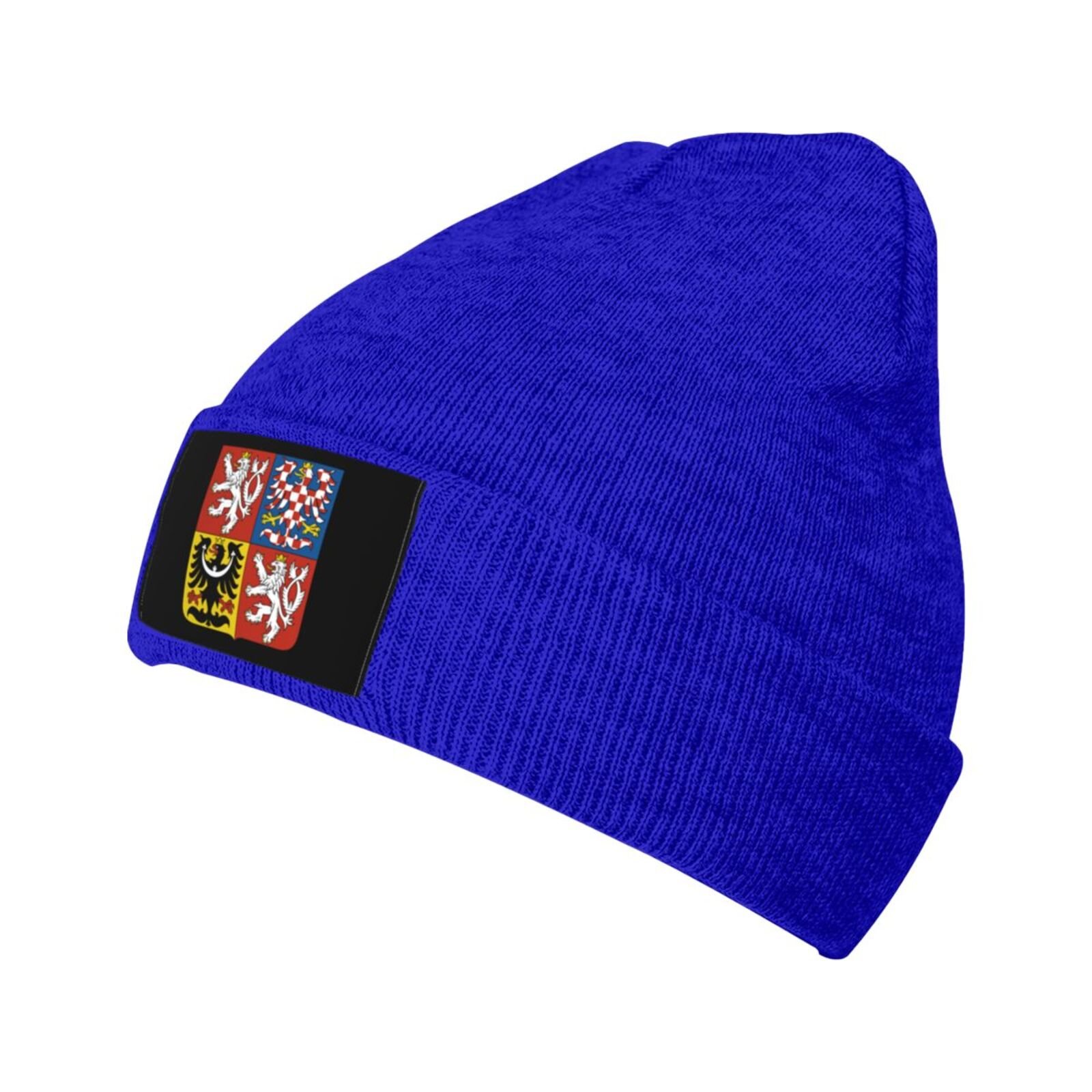 coat of arms of czech knit beanie hat czech emblem knitted cap for czech winter outdoor men women