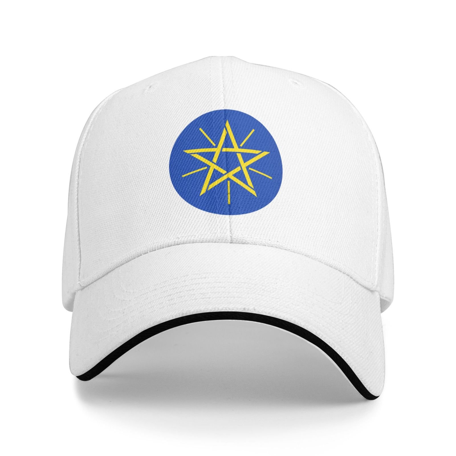 ethiopia national emblem hat support ethiopia coat of arms baseball cap ethiopian hat for women men adjustable hat