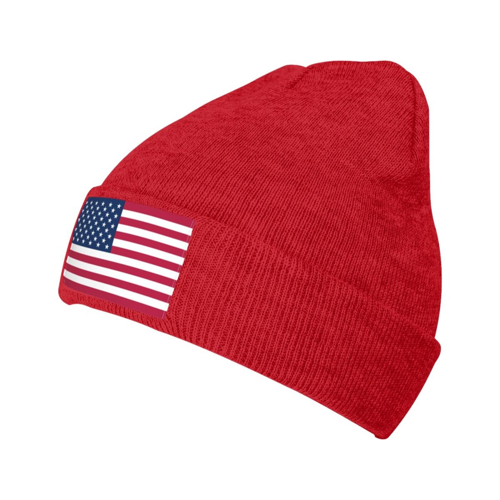 flag of united states knit beanie hat united states flags knitted cap for american usa winter outdoor men women