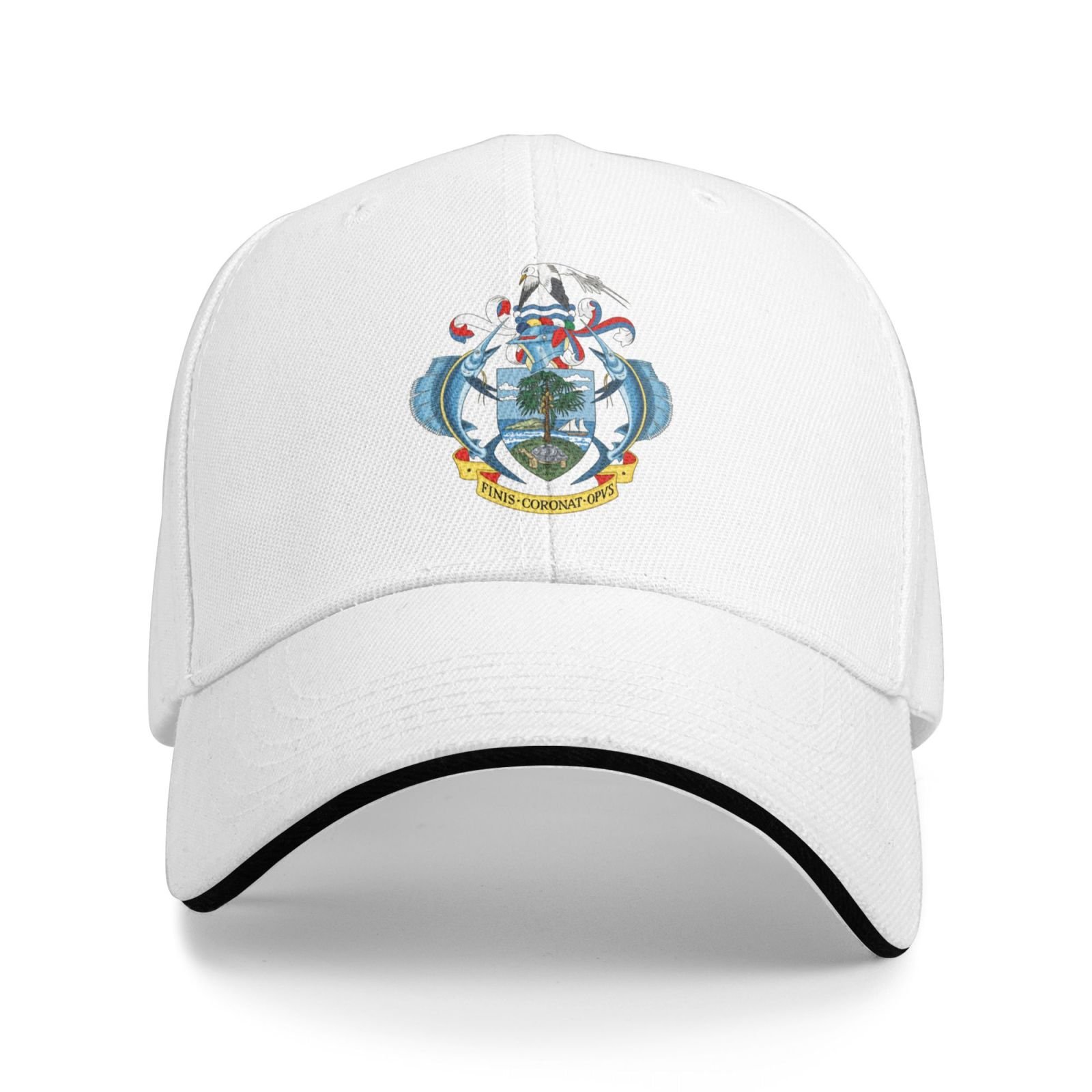 seychelles national emblem hat support seychelles coat of arms baseball cap seychellois hat for women men adjustable hat