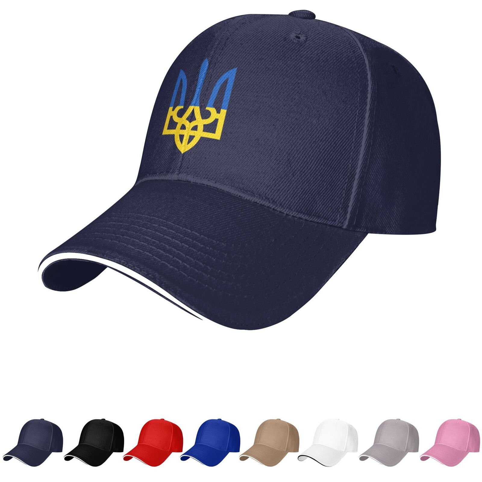 support ukraine hats for men women coat of arms of ukraine baseball cap trucker dad hat black