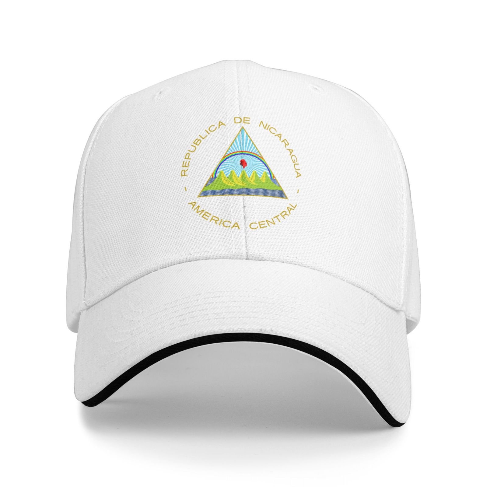 nicaragua national emblem hat support nicaragua coat of arms baseball cap nicaraguan hat for women men adjustable hat