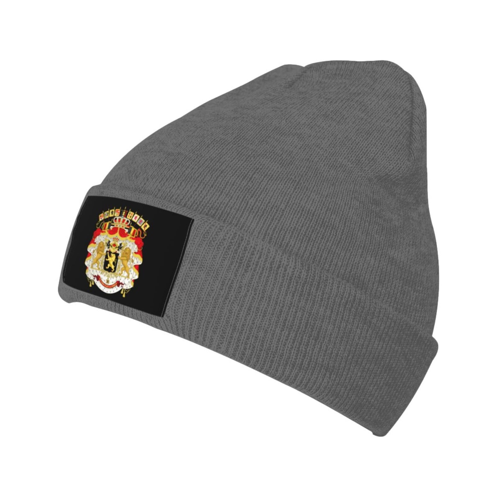 coat of arms of belgian knit beanie hat belgian emblem knitted cap for belgium winter outdoor men women