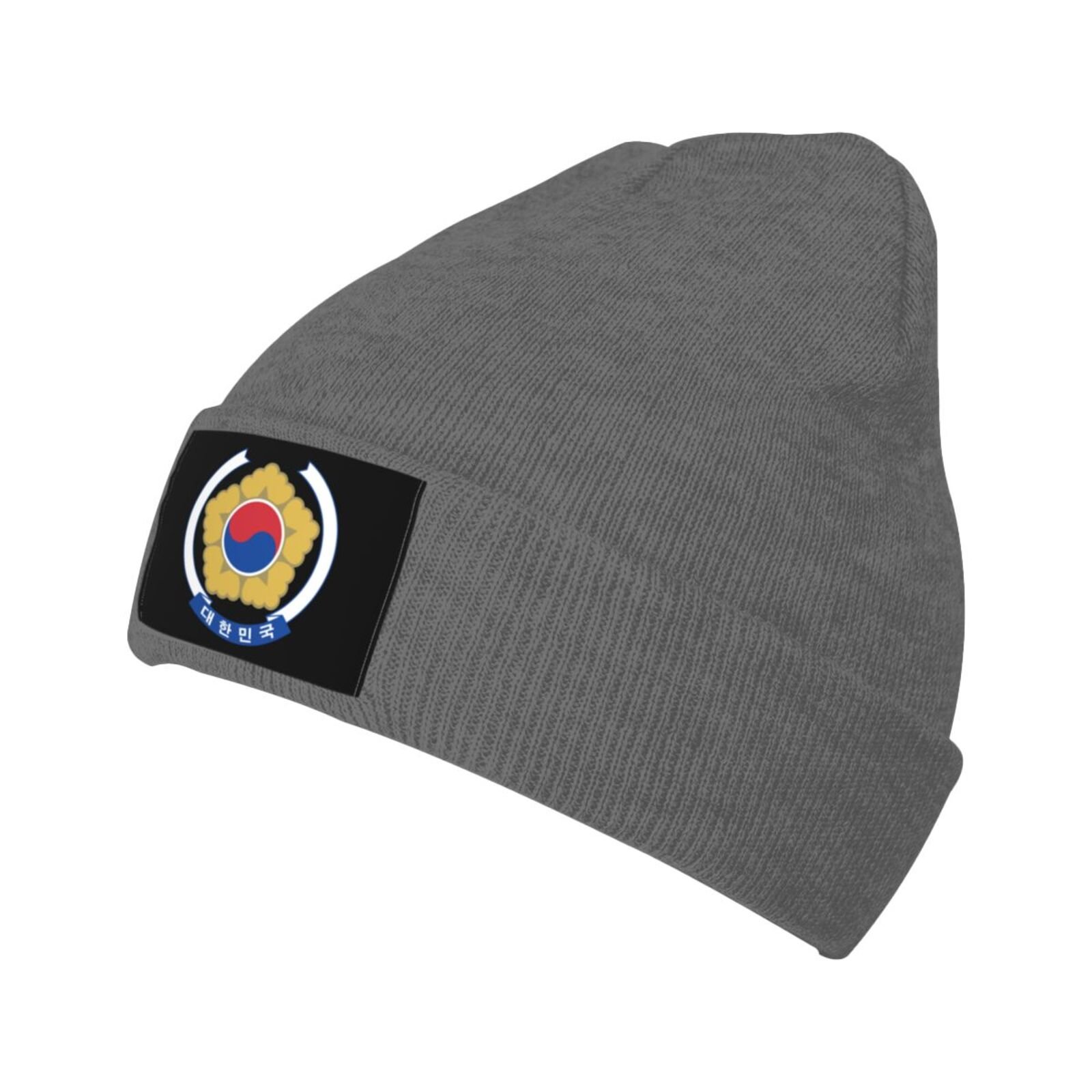 coat of arms of south korea knit beanie hat south korea emblem knitted cap for korean winter outdoor men women