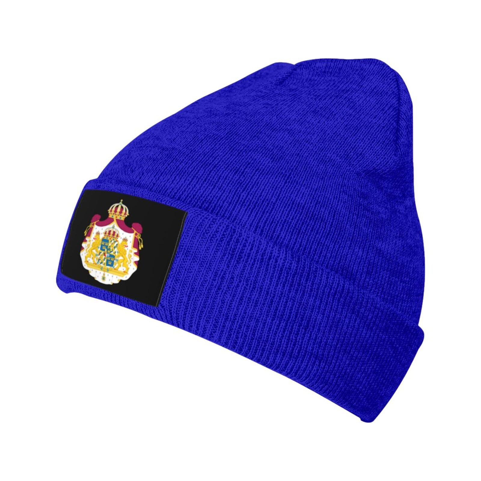 coat of arms of sweden knit beanie hat sweden emblem knitted cap for swedes winter outdoor men women