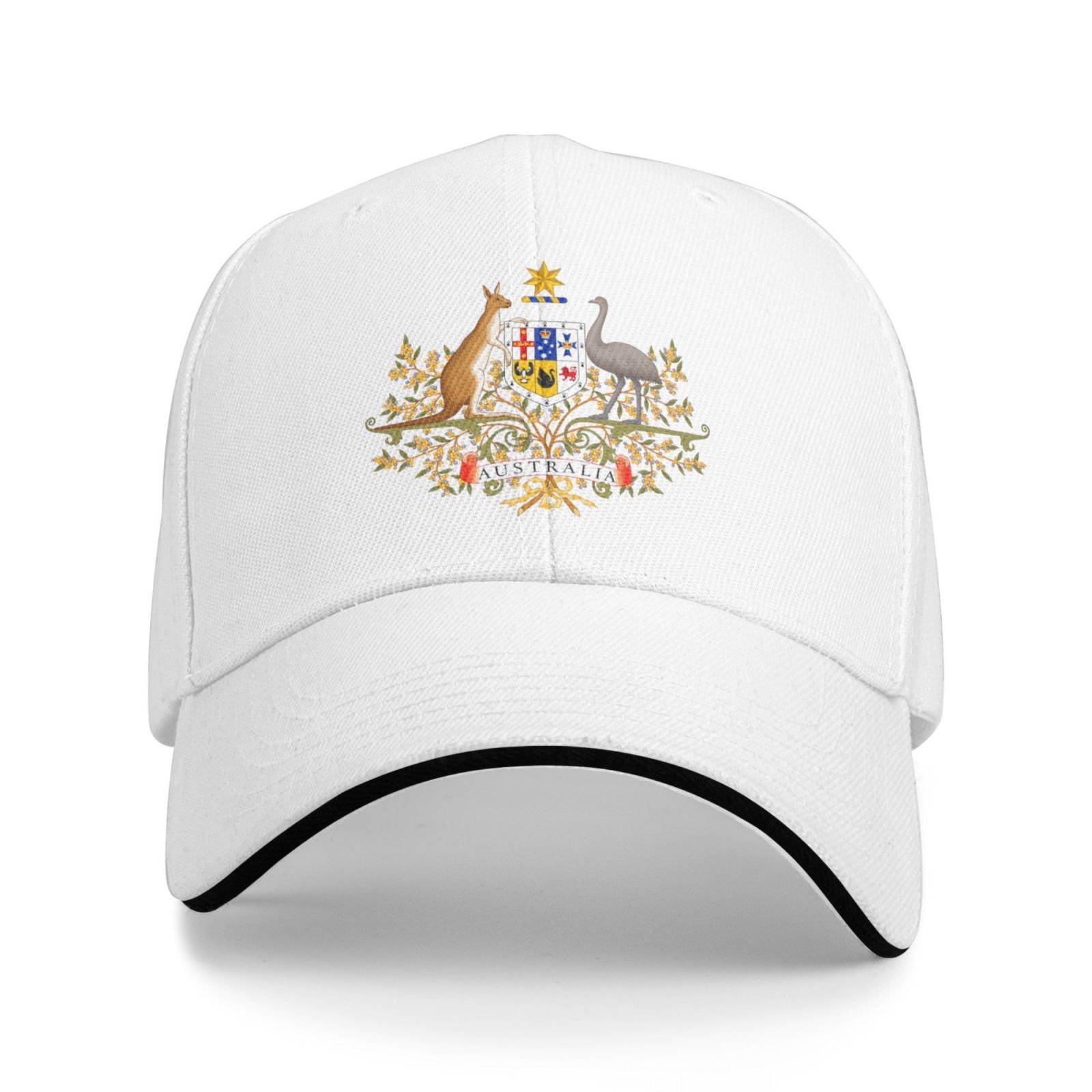 australia national emblem hat support australia coat of arms baseball cap australian hat for women men adjustable hat