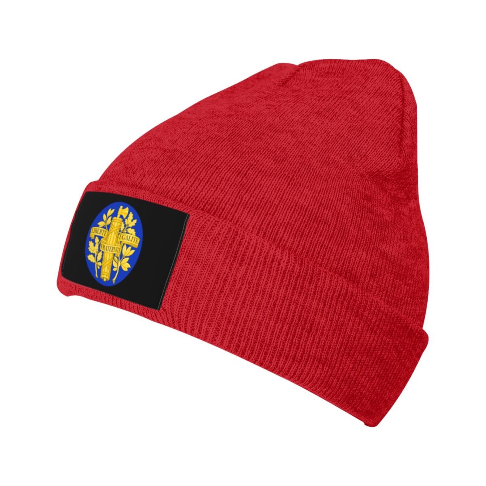 coat of arms of france knit beanie hat france emblem knitted cap for french winter outdoor men women