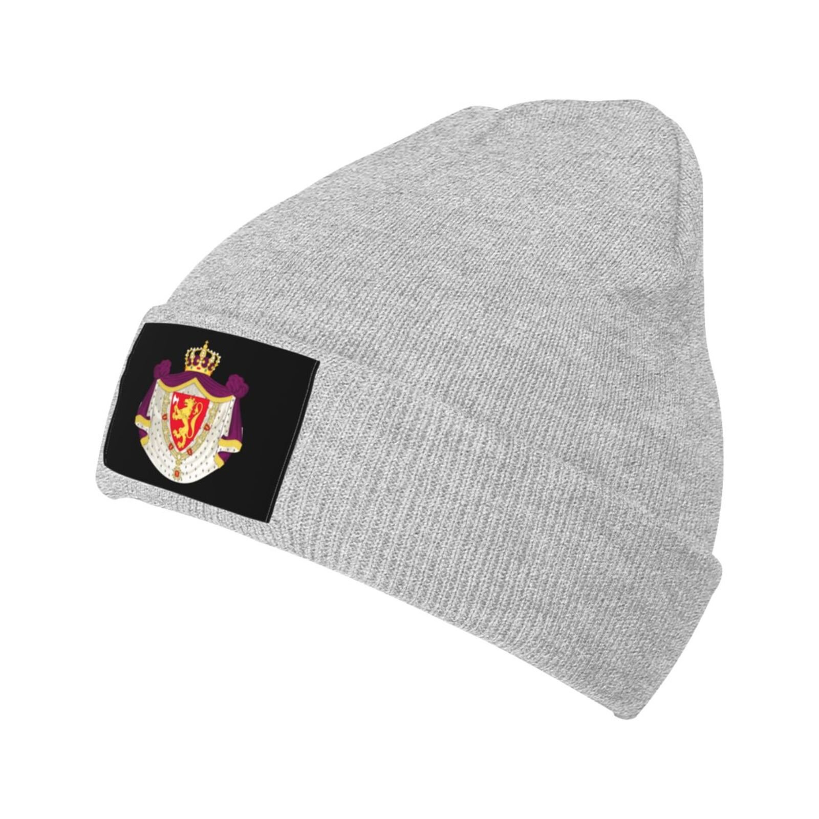 coat of arms of norway knit beanie hat norway emblem knitted cap for norwegian winter outdoor men women