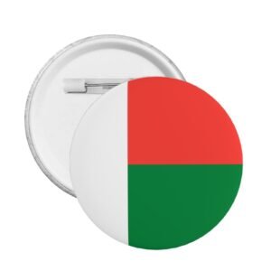 5 szt. okrągłych odznak Madagaskaru ze stojakiem i przypinką Madagaskaru, flaga Madagaskaru