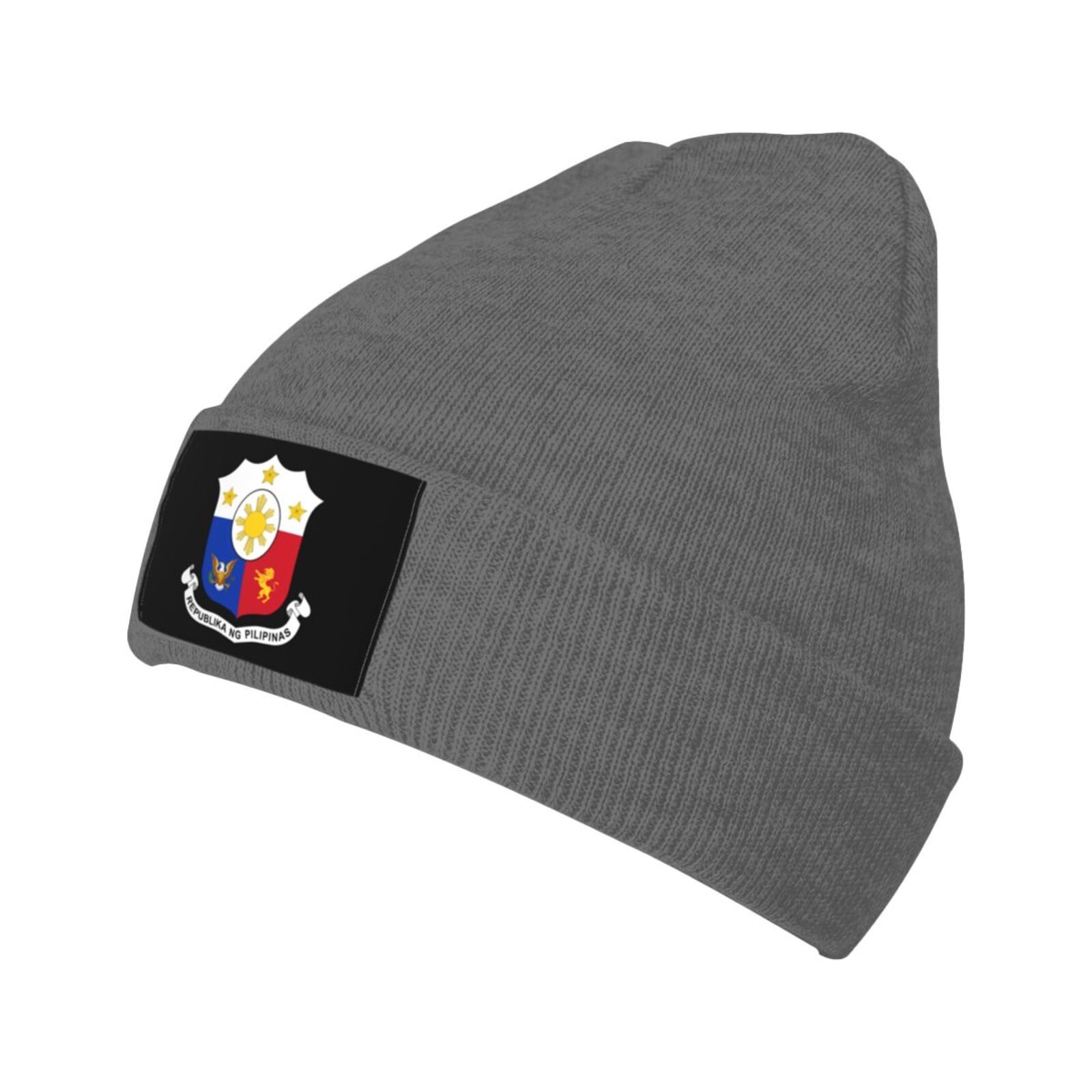 coat of arms of philippines knit beanie hat philippines emblem knitted cap for filipino winter outdoor men women