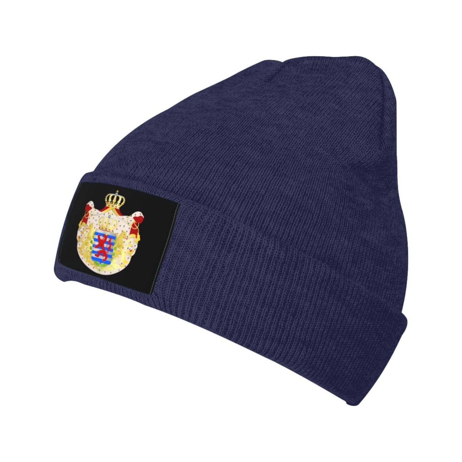 coat of arms of (luxembourg) knit beanie hat (luxembourg) emblem knitted cap for luxembourgian winter outdoor men women