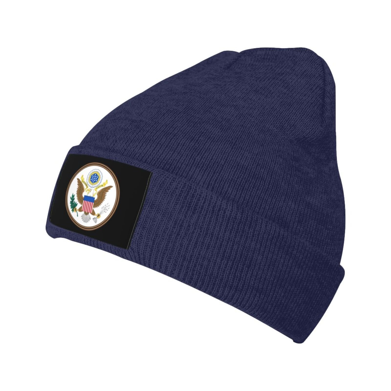 coat of arms of united states knit beanie hat united states emblem knitted cap for american winter outdoor men women