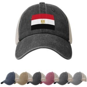 Egypt Flag Sun Hats for Men Women Flag of Egypt Cowboy Mesh Baseball Cap Egyptians Trucker Hat