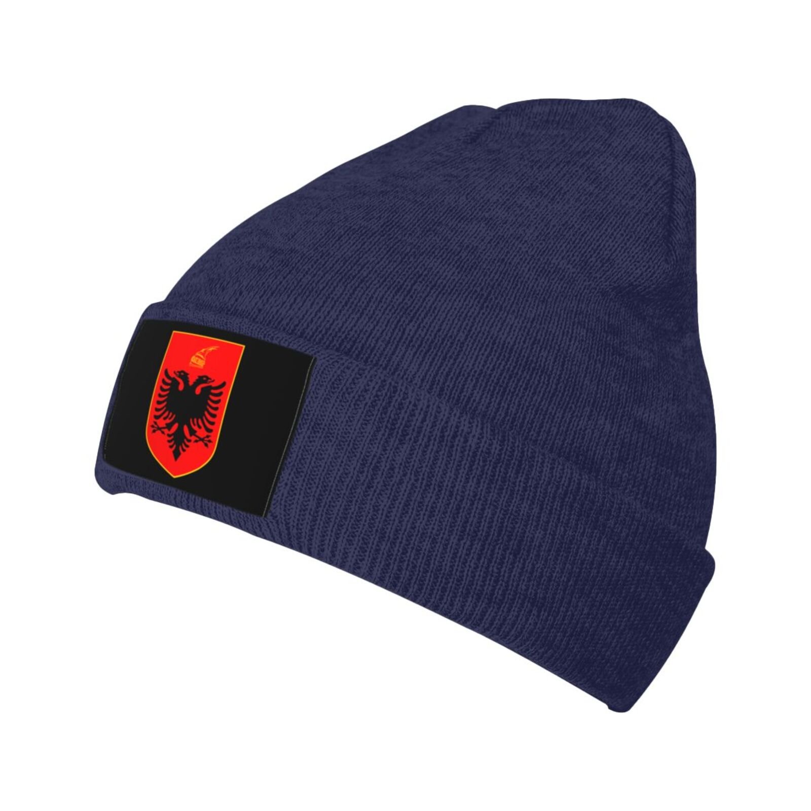 coat of arms of albania knit beanie hat albania emblem knitted cap for albanian winter outdoor men women