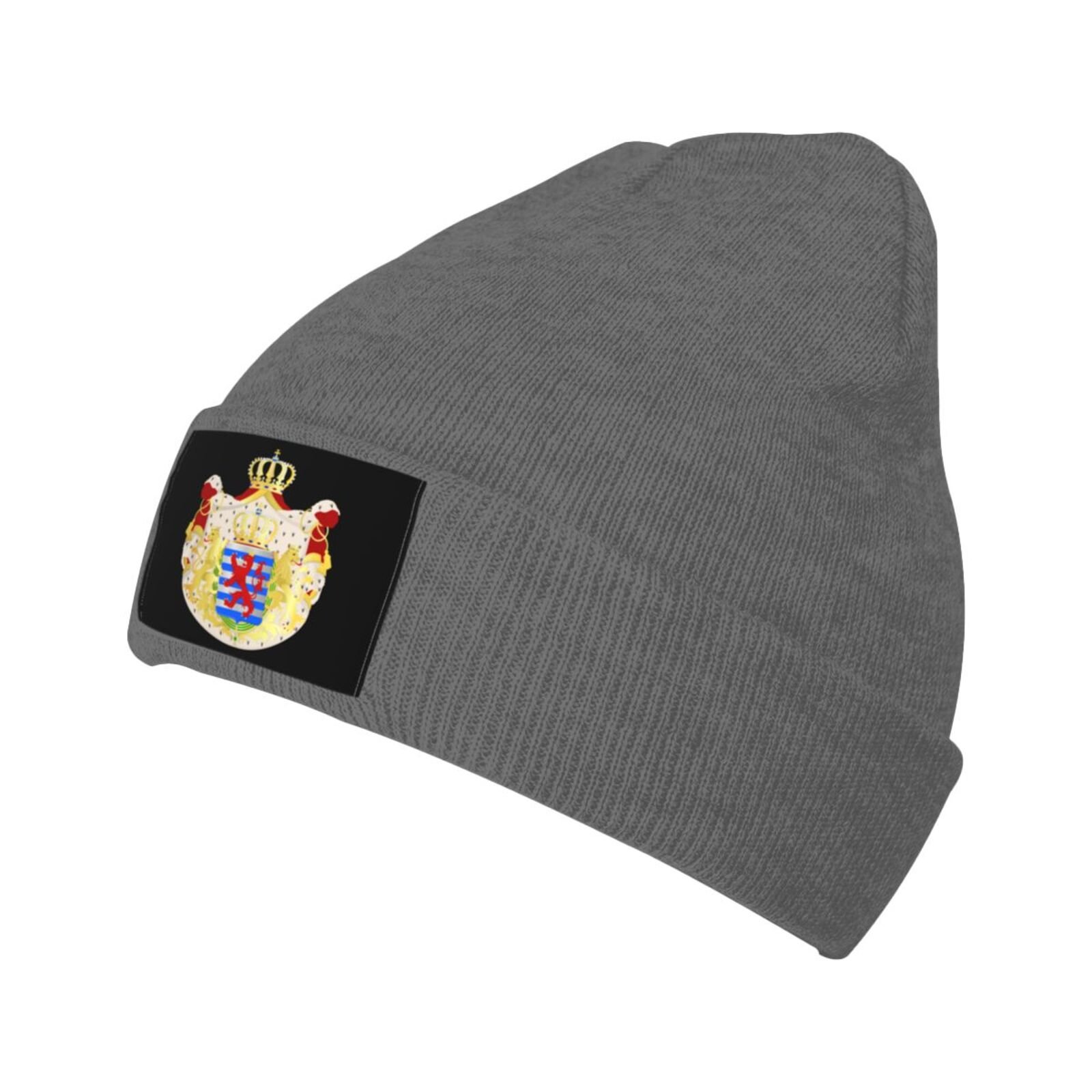 coat of arms of (luxembourg) knit beanie hat (luxembourg) emblem knitted cap for luxembourgian winter outdoor men women