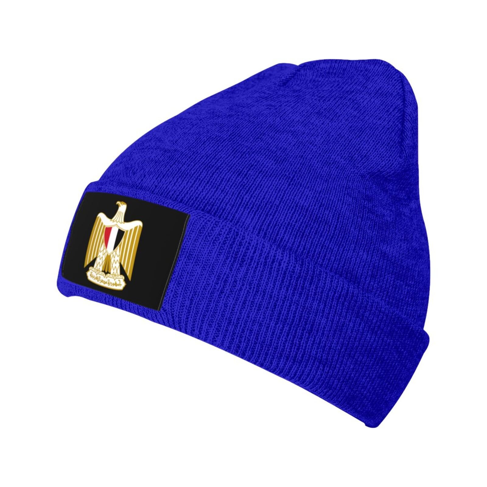 coat of arms of egypt knit beanie hat egypt emblem knitted cap for egyptians winter outdoor men women