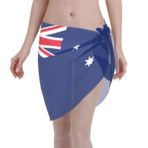 Australia Women Short Sarongs Beach Wrap for Australian Swimsuit Short Skirt Chiffon Scarf