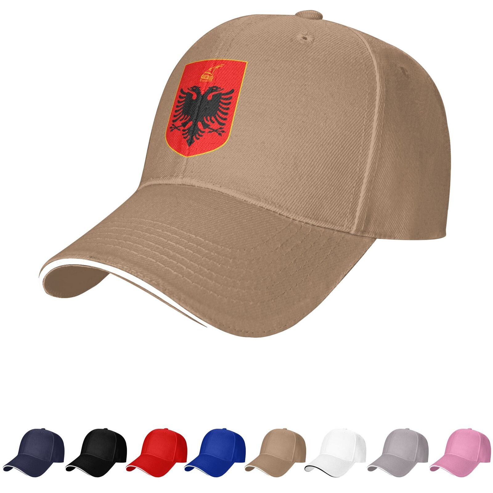 albania emblem hat albanian caps for men women coat of arms of albania baseball cap trucker dad hat