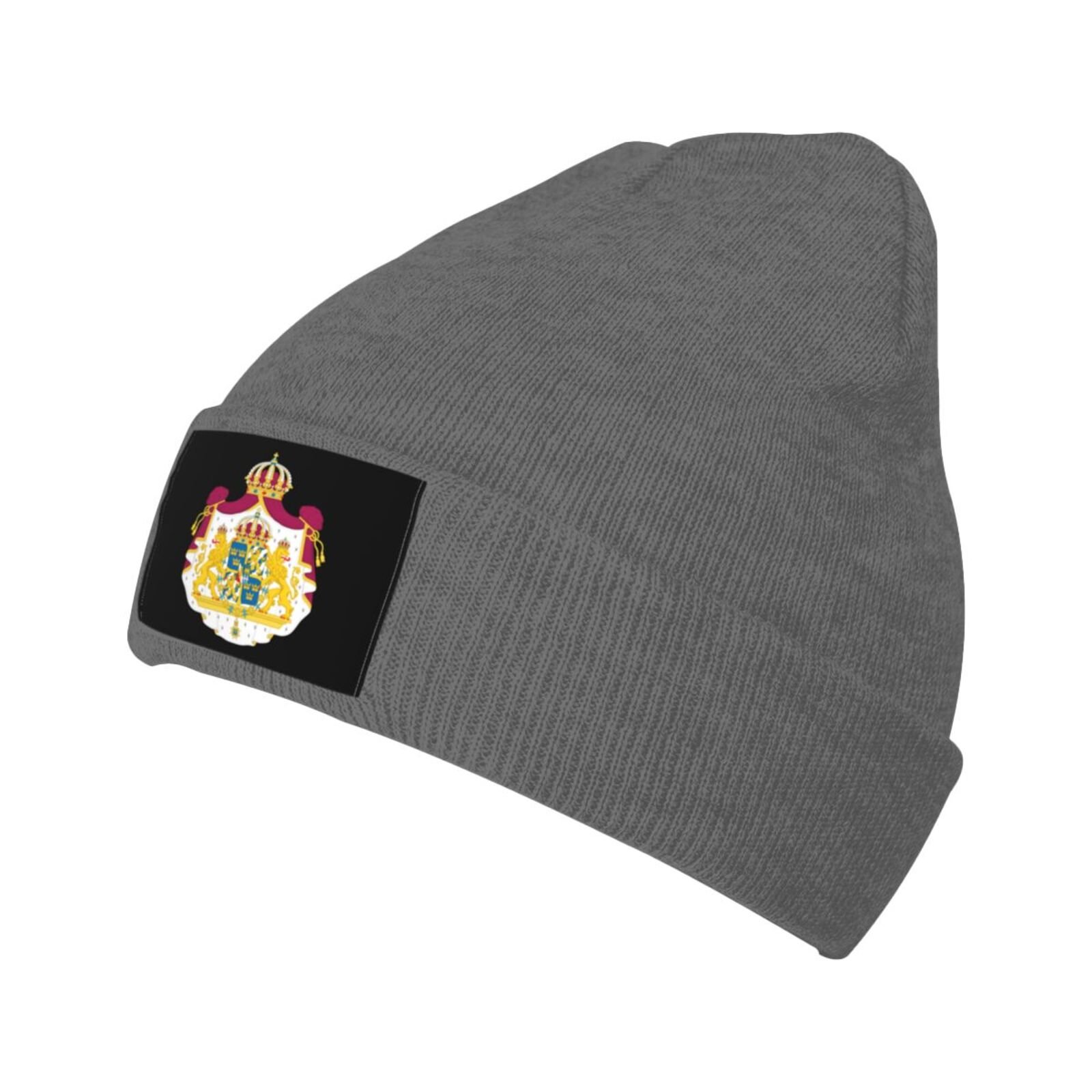 coat of arms of sweden knit beanie hat sweden emblem knitted cap for swedes winter outdoor men women