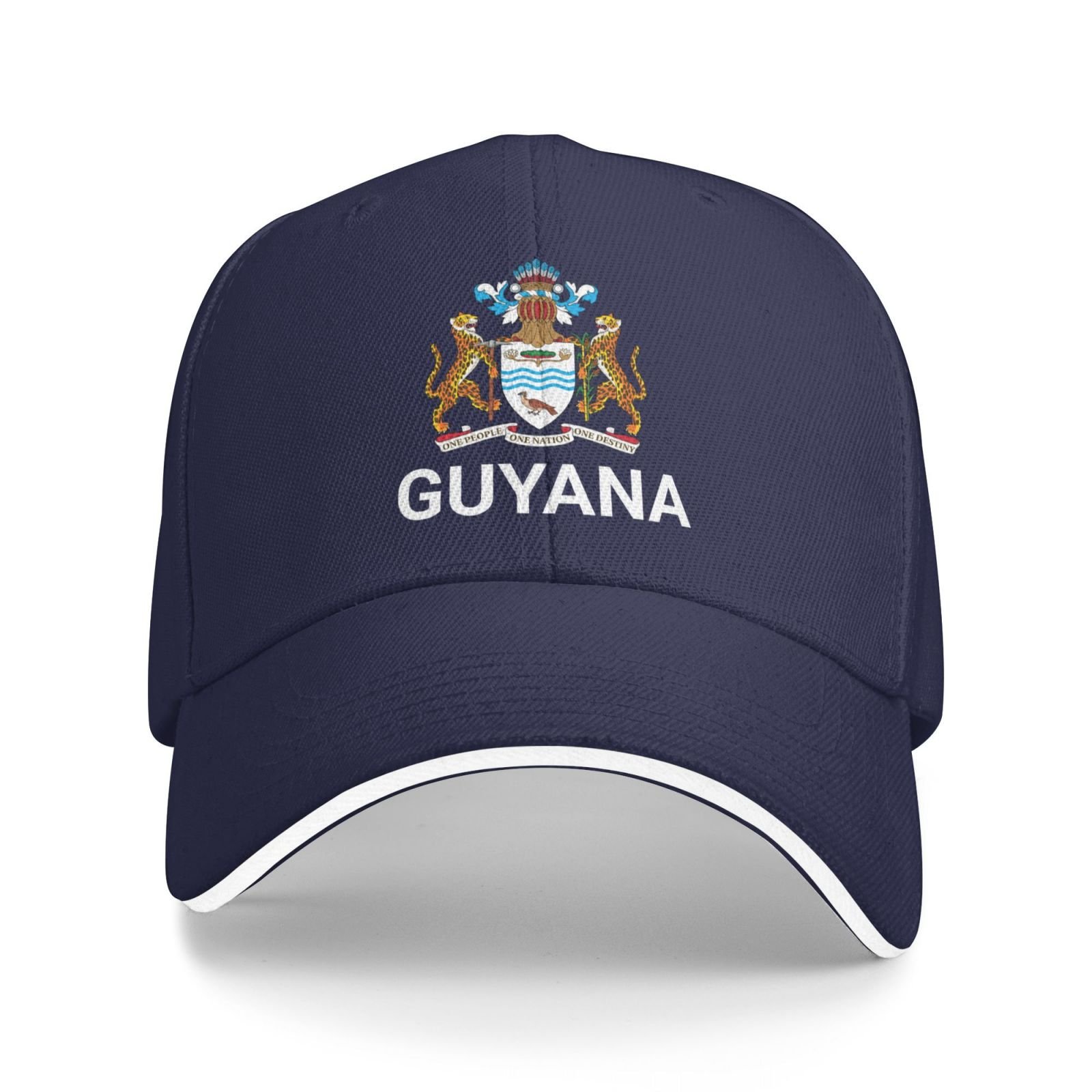 support guyana hat guyanese caps for men women i stand with guyana emblem coat of arms baseball cap