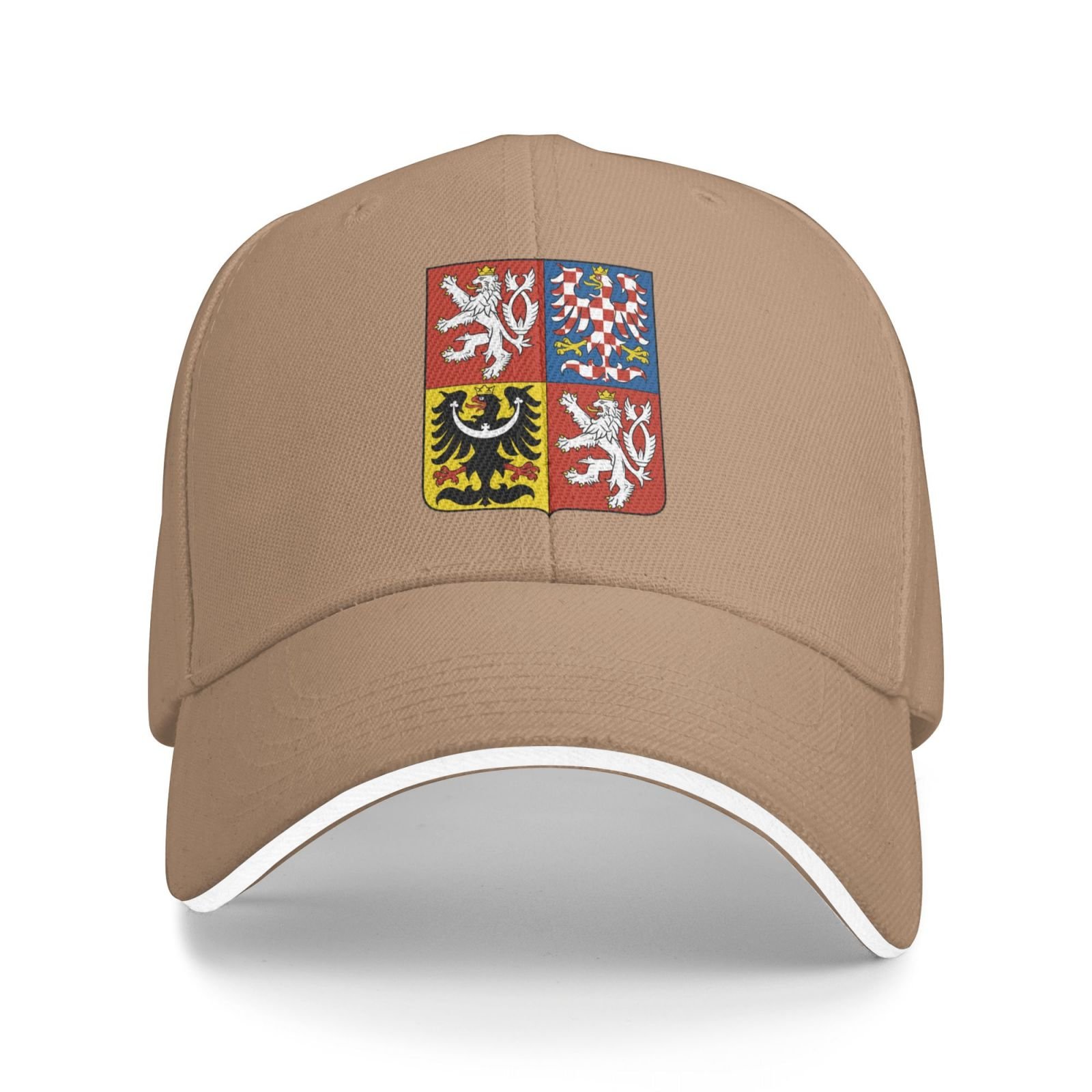 czech national emblem hat support czech coat of arms baseball cap czech hat for women men adjustable hat