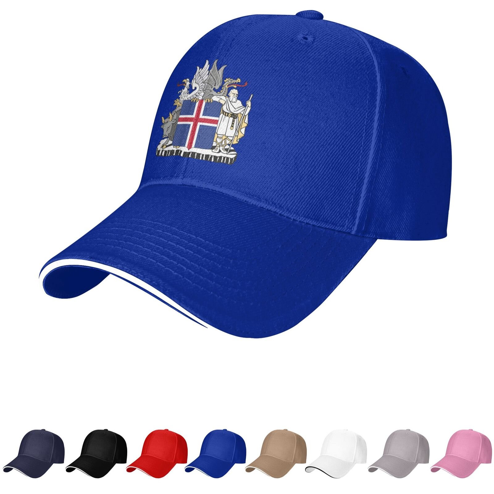 iceland emblem hat icelandic caps for men women coat of arms of iceland baseball cap trucker dad hat