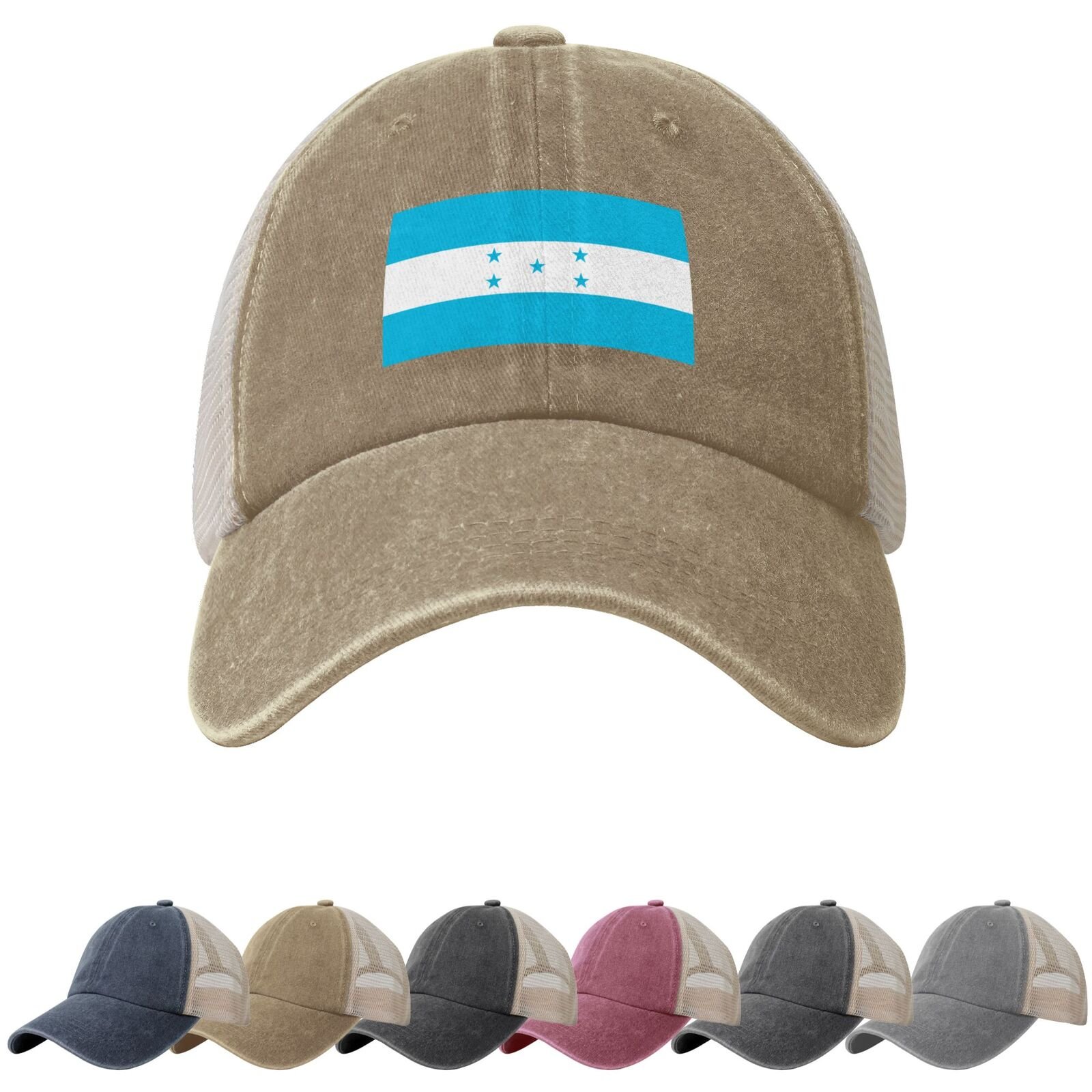Honduras Flag Sun Hats for Men Women Flag of Honduras Cowboy Mesh Baseball Cap Honduran Trucker Hat - Image 5