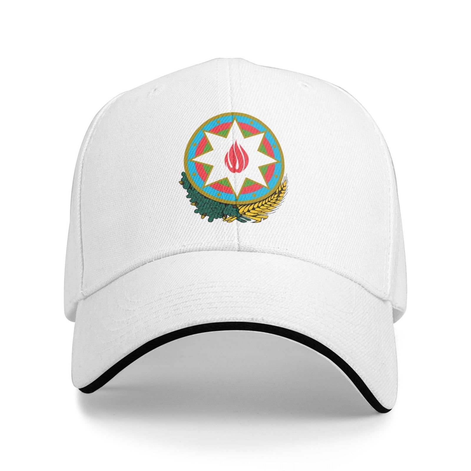 azerbaijan national emblem hat support azerbaijan coat of arms baseball cap azerbaijani hat for women men adjustable hat